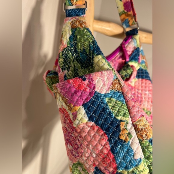 3 piece Vera Bradley Cotton Hadley Satchel Purse zip wallet small cosmetic pouch - Picture 6 of 16